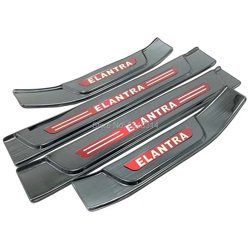 

For 2019 Hyundai Elantra Stainless Steel Door Sill Scuff Plate Protector Trim Kick Guard Pedal Step Cover Car Styling Accessory