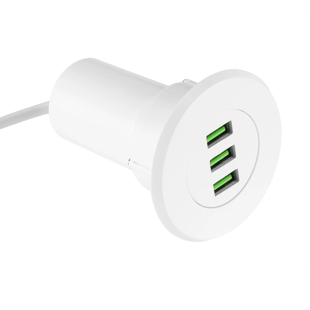 Портативное зарядное устройство с тремя USB портами втулка для настольного
