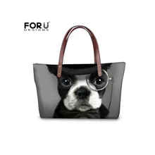 FORUDESIGNS/Французский бульдог/Шунсуке собаки женские сумки на плечо с принтом дамские сумки летние пляжные водонепроницаемые ручные сумки Bolsa