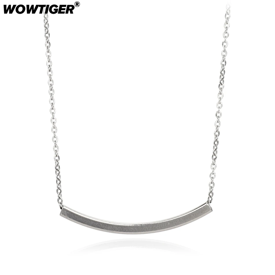 

WOWTIGER Square tube stainles Necklace For Women Family With Heart Birthday Memory Jewelry Necklace Jewelry Party Gift for Girl