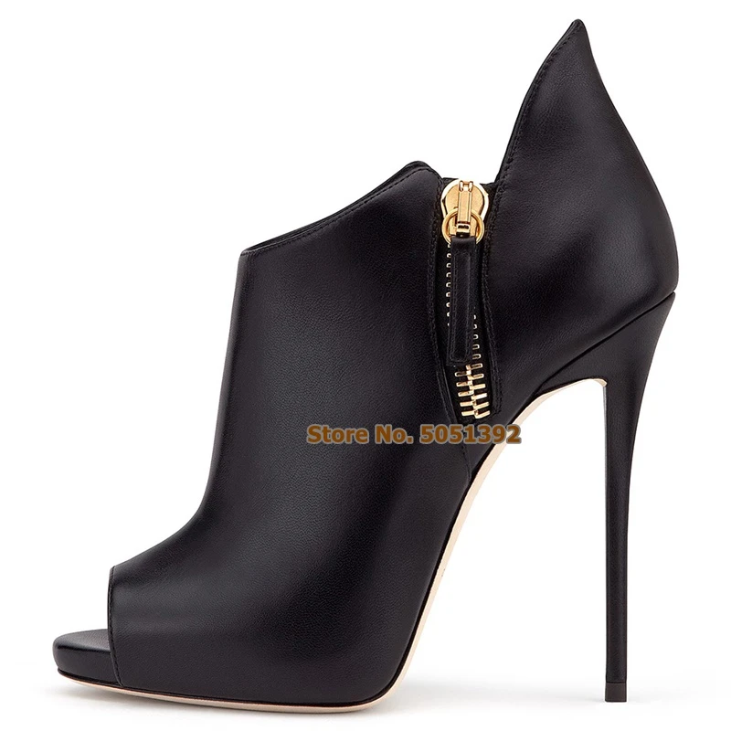 black booties thin heel