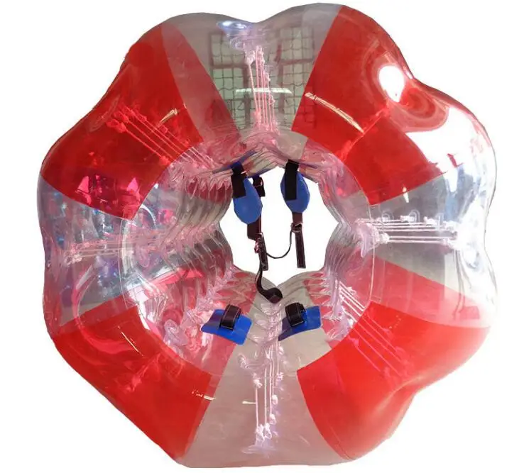 1,2 м 1,5 м 1,7 м человеческий надувной мяч для футбола надувной шар бампера Зорб мяч пузырь футбол - Цвет: 1.7m Half Red Clear