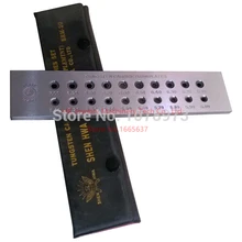 20 отверстий карбида вольфрама нарисованные пластины Goldsmith инструменты Размер отверстия 7,10-9,00 мм ювелирный шестигранный Drawplate