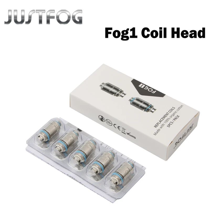 

10pcs/lot Justfog Fog1 Coil justfog Fog1 Head 0.5ohm 0.8ohm E Cigarette Core Replacement Coil Anti-Spit Evaporator