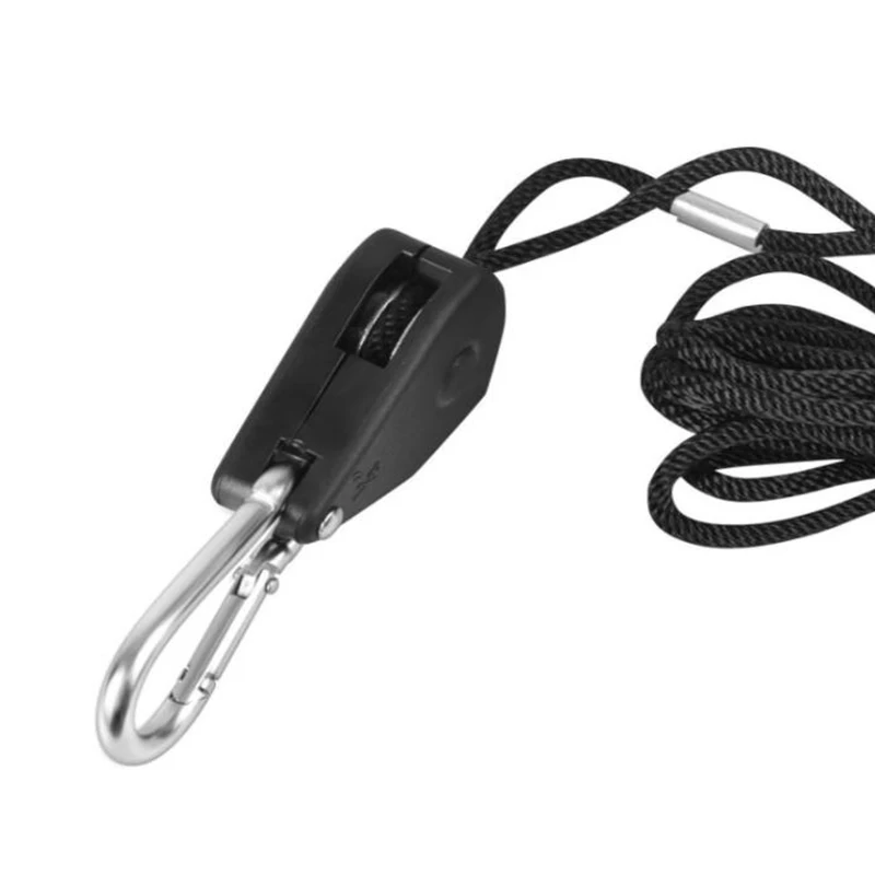  Adjustable 1 Pair 2 PCS 18 Inch Nylon Rope Ratchet Yoyo Hangers Light Hanging Kit for LED Grow Light Grow Tent Room  (3)