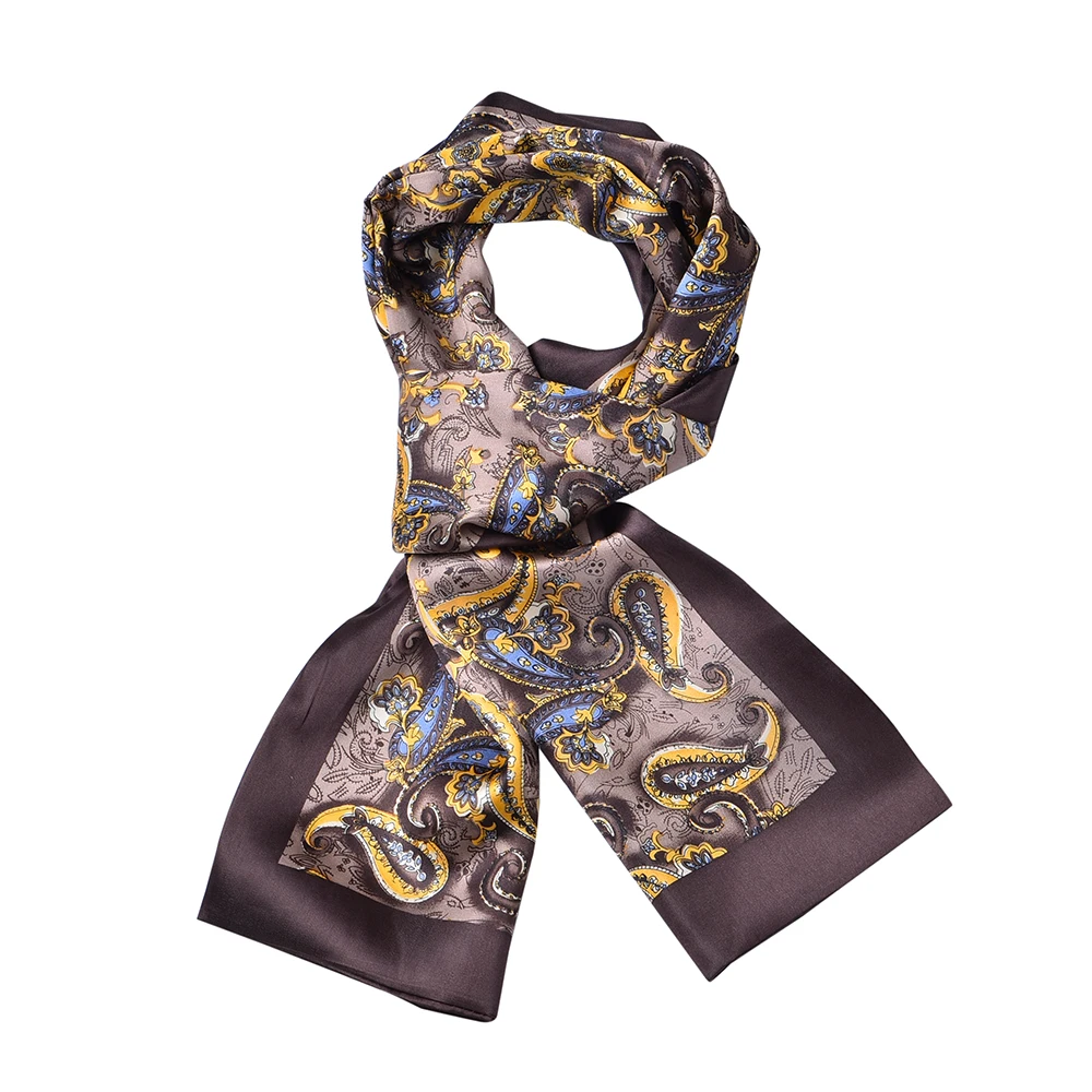 Мода кешью цветы чистый шелк мужской шарф осень и зима двойной слой шейный платок для подарка