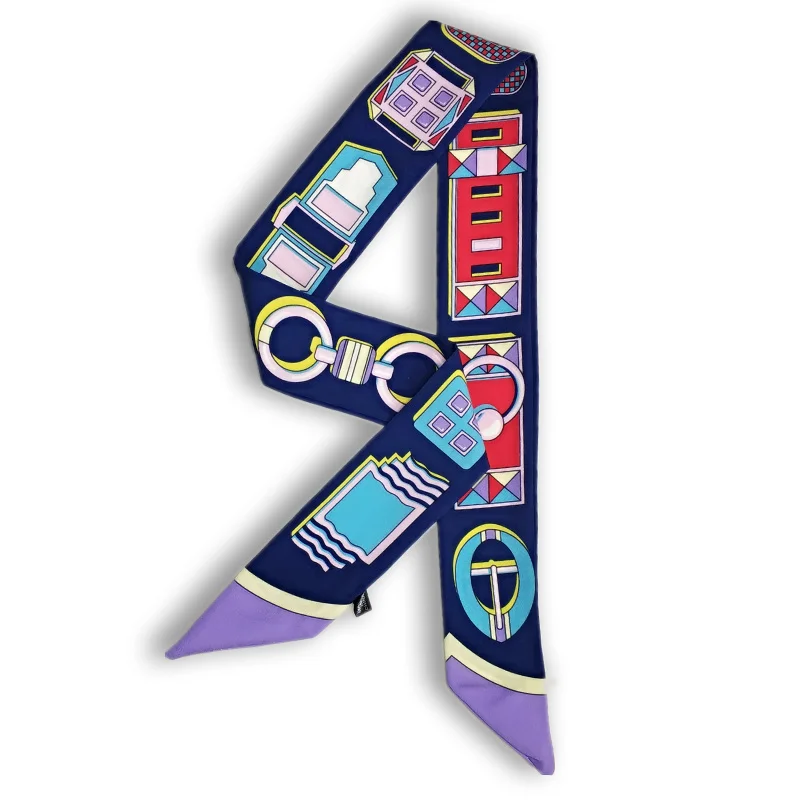 Новые сумки для галстуков ленты шелковый шарф галстуки бандажные Сумки Шарфы-ручки, красивые женские маленькие обтягивающие шарфы - Цвет: 2
