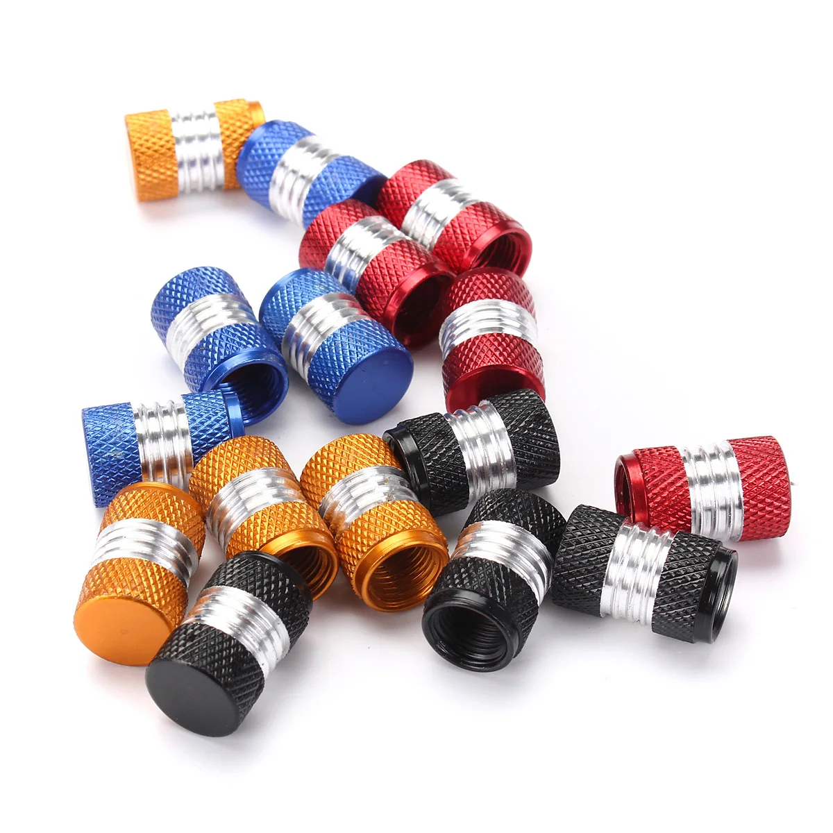 

4Pcs Aluminum Alloy Car Truck Round Wheel Tire Valve Stem Cap Dust Cover Red/Blue/Green/Black/Gold/Purple