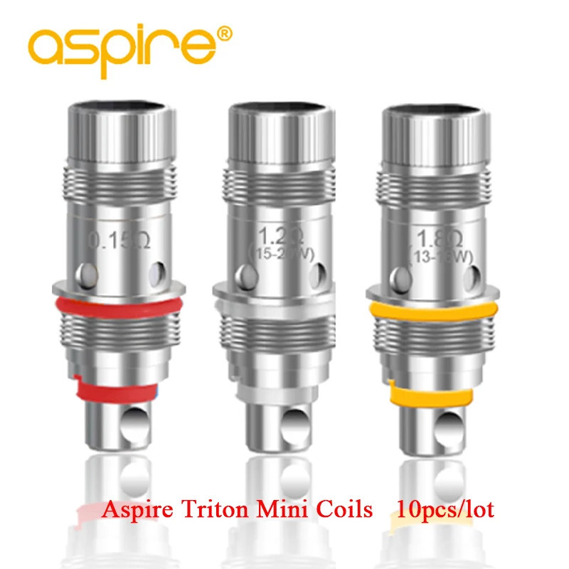 

10pcs/lot Aspire Triton Mini Coils for Triton Mini / Nautilus &Nautilus Mini Tank Replacement Coils 0.15/1.2/1.8ohm