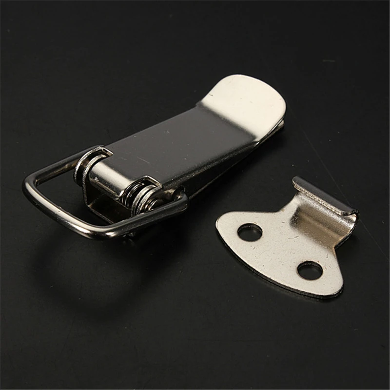 MTSPACE 4pcs/Set Hardware Cabinet Boxes Spring Loaded Latch Catch Toggle Iron Hasp For Sliding Door Simple Window Cabinet