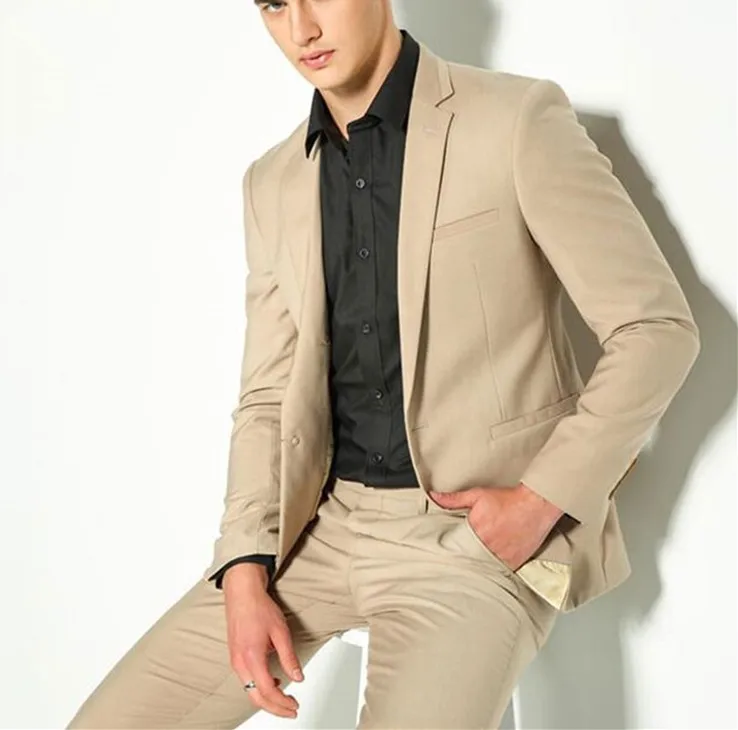Elegent-D-affaires-Kaki-Hommes-Costumes-De-Mariage-Slim-Fit-Mari-Smoking-Costume-Homme-Sur-Mesure_