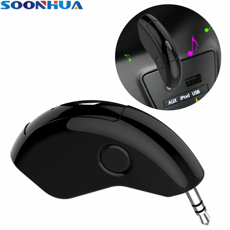

SOONHUA Bluetooth Receiver 3.5mm Jack V4.2 Audio Music Wireless Receiver Adapter Car MP3 Player Handsfree for Speaker Headphone