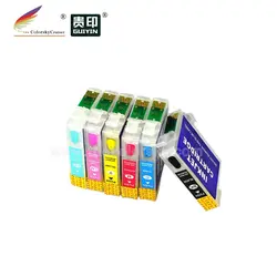 (RCE811-816) многоразовый картридж для Epson T0811-T0816 81 Stylus 1410 R270 R290 RX590 RX610 bk/c/m/y/lc/lm