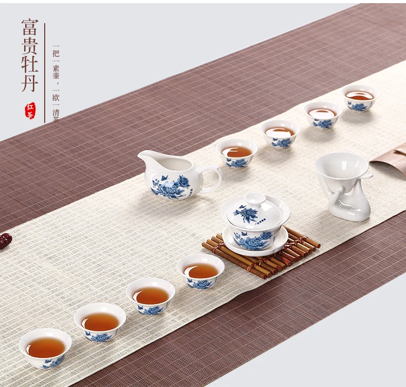 Jingdezhen China antique Kung Fu tea set teapot ceramic cover bowl cup porcelain home decoration ceremony gaiwan kettle teacup