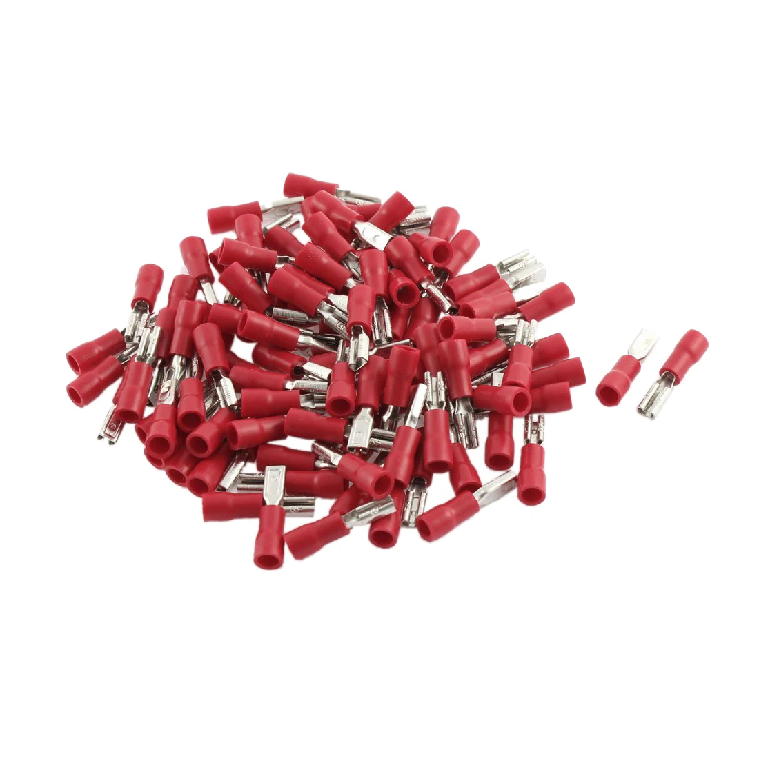 

100pcs Pre Insulated Female Spade Crimp Terminal Wire Connector