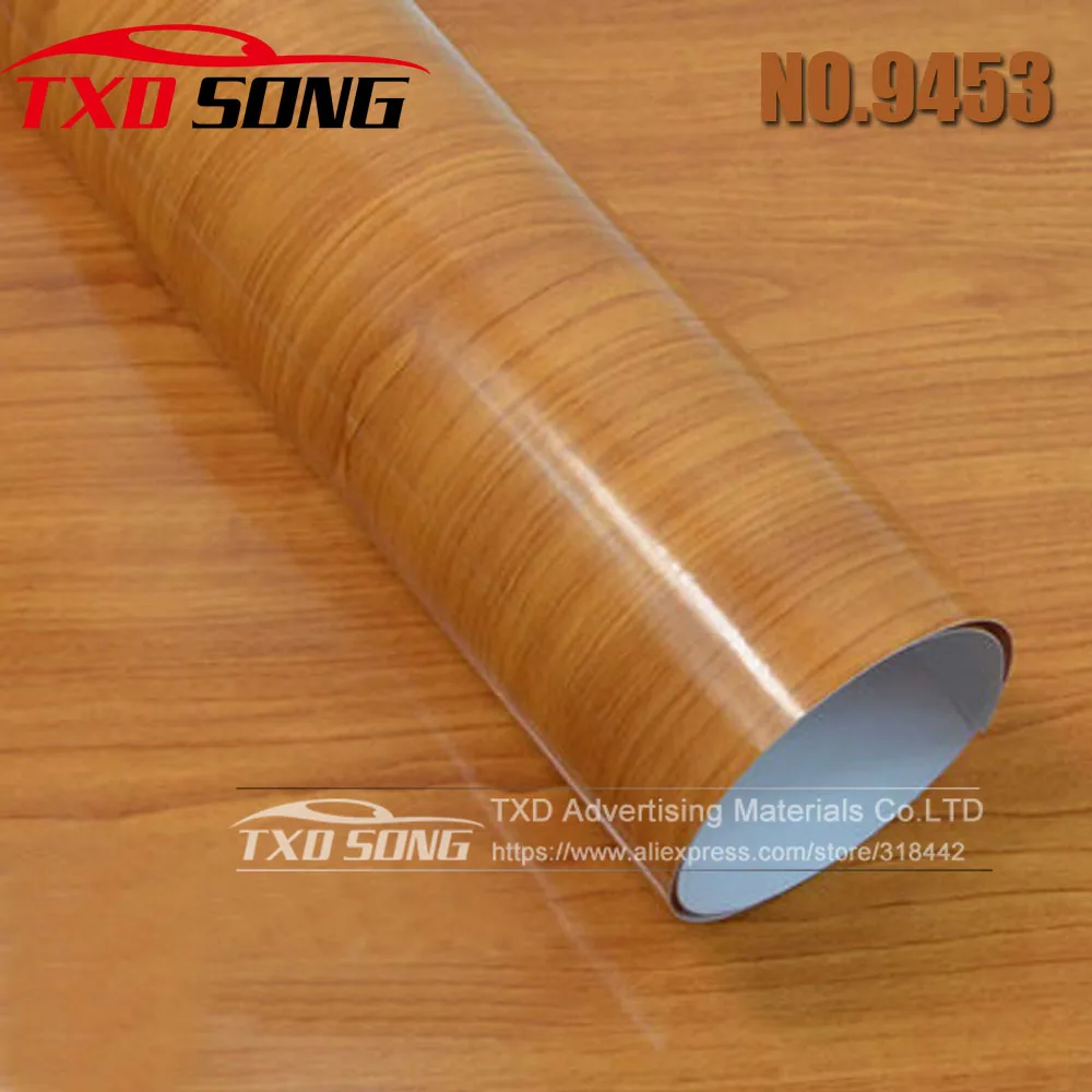 

New Arrival Glossy WOOD PVC VINYL FILM GLOSSY WOOD GRAIN STICKER FOR CAR INTERIOR DECORATION BY FREE SHIPPING