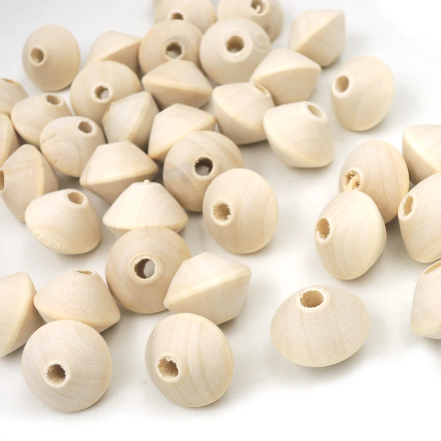 Abacus Natural Wood Beads Wooden Big Hole Beads DIY Jewelry Toys Craft 100x
