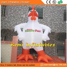 6 м 20ft гигантский надувной цыплёнок петух Большие надувной цыплёнок надувной петух с принтом в виде персонажей из мультфильма для рекламный для продвижения