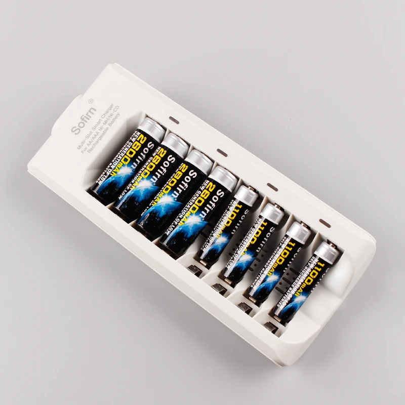 Sofirn 8 Slots AAA AA Battery Chargers LED Light Smart battery Charger NI MH aa aaa