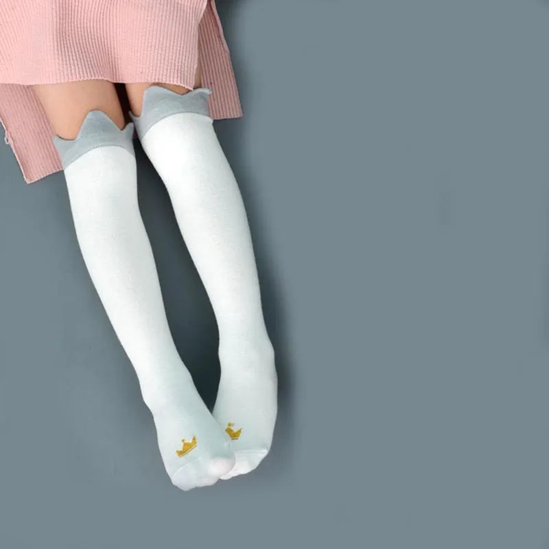 Милые детские носки с героями мультфильмов; хлопковые носки для девочек с изображением кота и животных; гольфы для детей; Гольфы; От 5 до 12 лет - Цвет: 2 to 6 years white