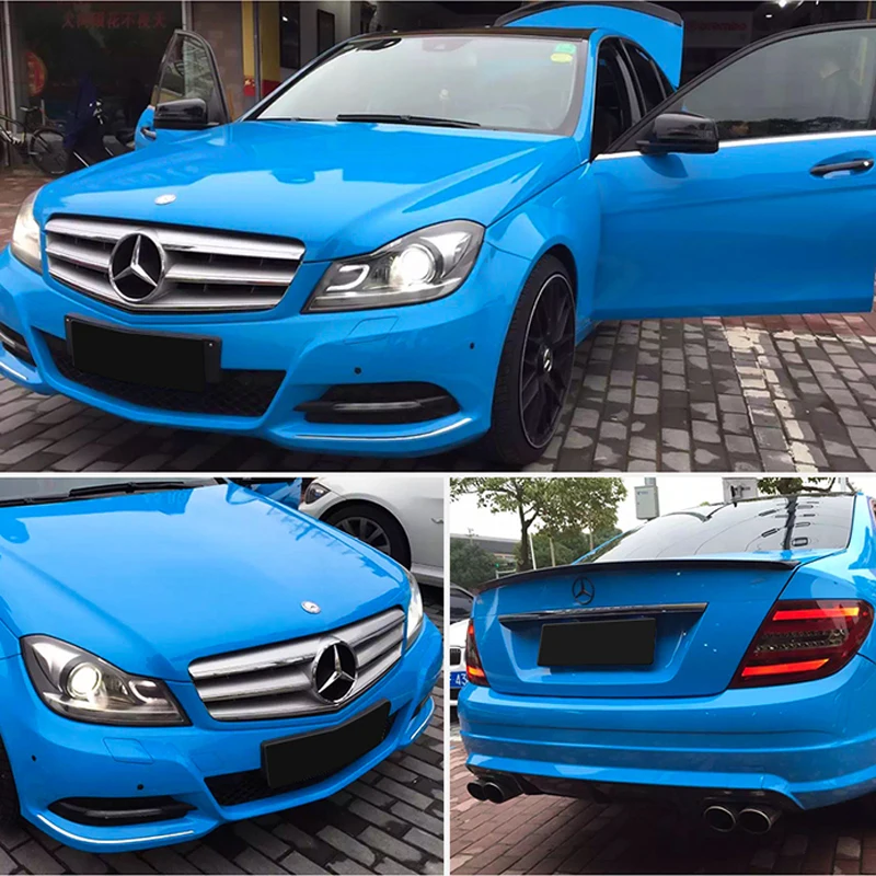 Blue Glossy Vinyl Film Wrap