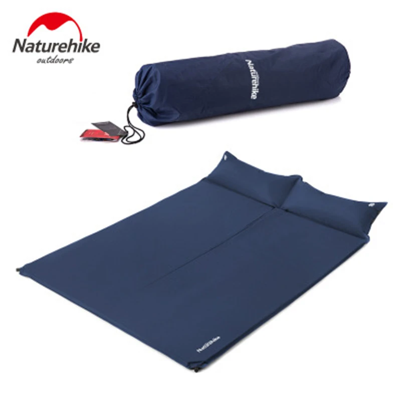 

Naturehike Inflatable Mattress With Pillow Beach Mat Double Inflatable Cushion Outdoor Tent Camping Mat Air Bed Sleeping Pad