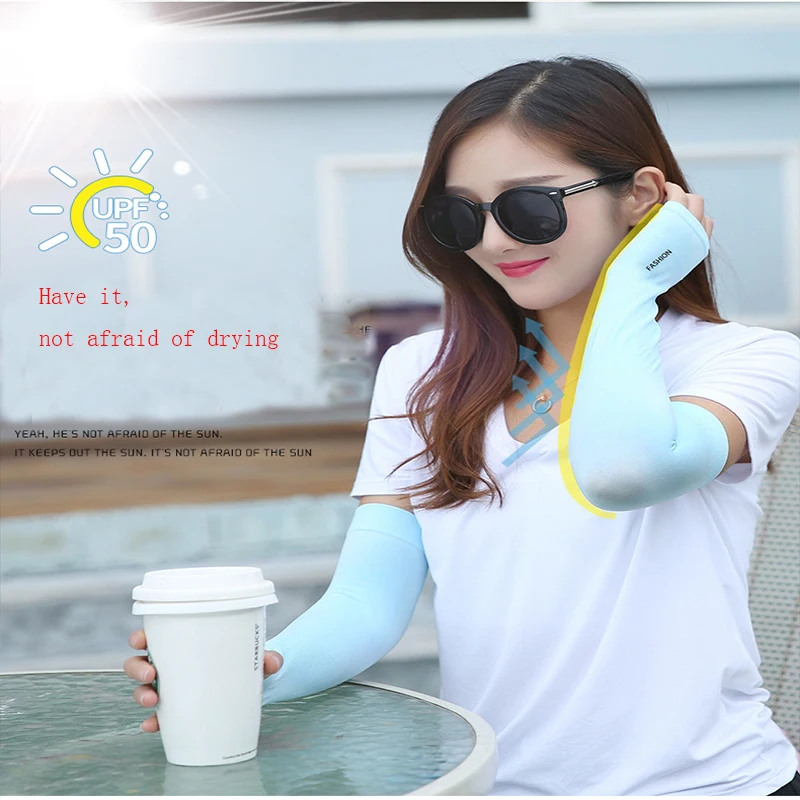 

1 Pair Men Women Arm Sleeves Summer Sun UV Protection Cycling Running Fishing Clambing Driving Arm Cover Hot Sale Dropshipping
