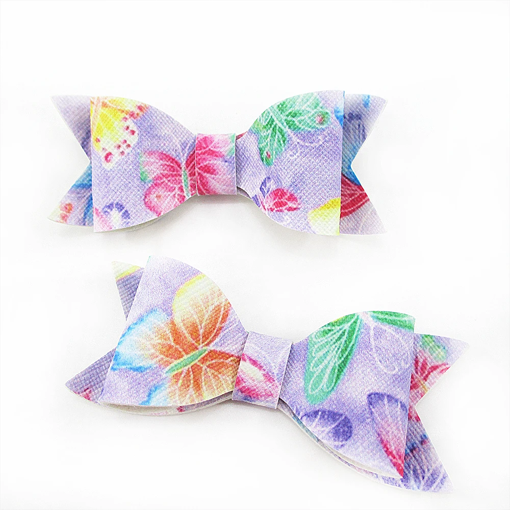 

David accessories Strawberry heart synthetic leather hair bows diy decoration crafts 5pieces,DIY handmade materials,5Yc2702