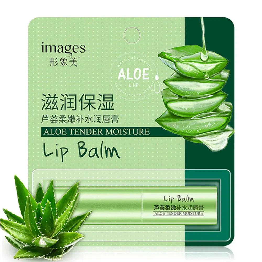 Aloe vera Lip Balm Honey Strawberry Tender Hydrating Lip Balm Moisturizing Lip Care Prevent Weather-shack Fade Lip Lines Makeup - Цвет: A