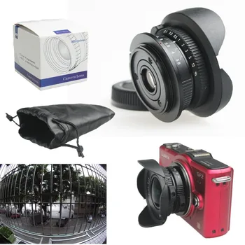 

8mm f/3.8 C mount 4/3" Fisheye CCTV camera Lens for Micro 4/3 MFT M4/3 E-PL7 M1 GH4 C-M3/4 camera