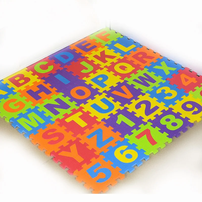 

36Pcs/set ABCD/Number Pattern Foam Puzzle Kids Rug Carpet Split Joint EVA Baby Play Mat Indoor Soft activity Puzzle Mats