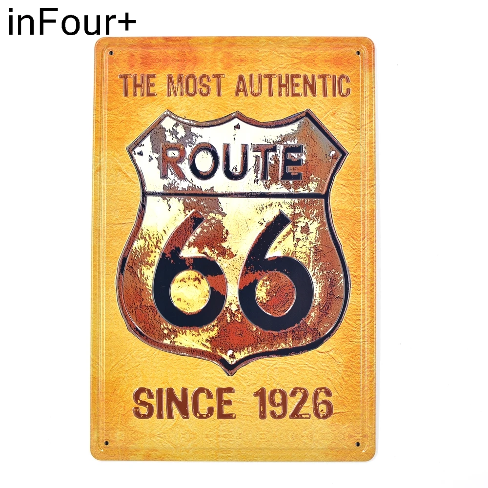 US Route 66 3D рельефный металлический знак модный оловянный винтажный домашний декор