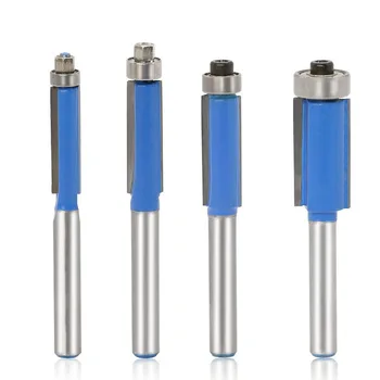 

4Pcs 8mm Shank Milling Cutter Set Straight Woodworking Router Bit Set Carpenter for TCT Straight Knife Trimming Machine