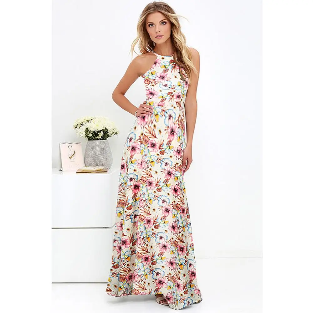 best wholesaler detailed images special for shoe Anself Sexy Women Maxi Boho Dress Halter Neck Floral Print ... best wholesaler detailed images special for shoe Anself Sexy Women Maxi Boho Dress Halter Neck Floral Print ...