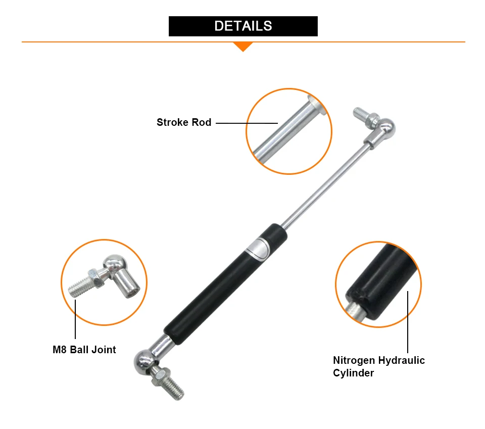 Furo de 65mm Curso Ball Joint Gas