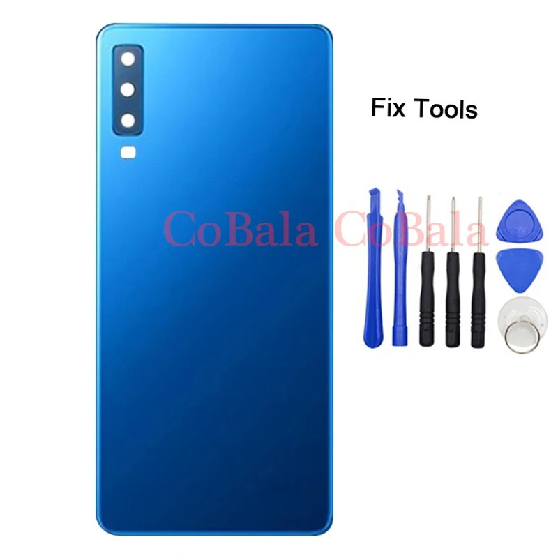 1pcs Original Rear Glass For Samsung Galaxy A7 2018 A750 A750F Back Battery Cover Door Panel Housing Case+Camera lens Sticker | Мобильные