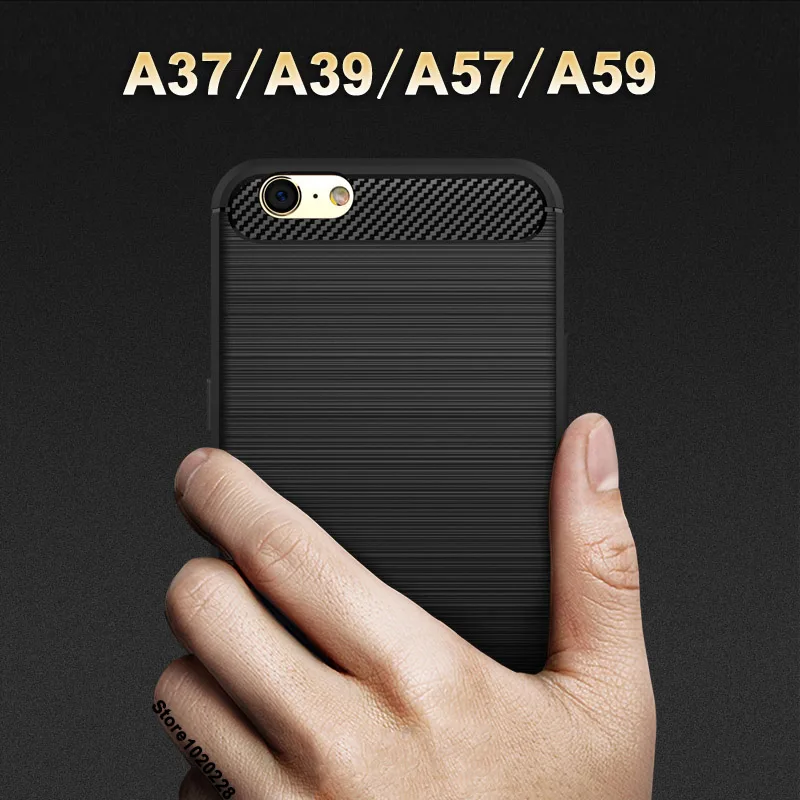 Oppo A37 A39 A57 A59 case cover Black soft Wiredrawing TPU case for