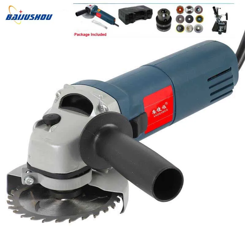 

220v 910W Variable Speed Concrete electric granite stone polisher multi-function angle grinder with 9 pads and platform