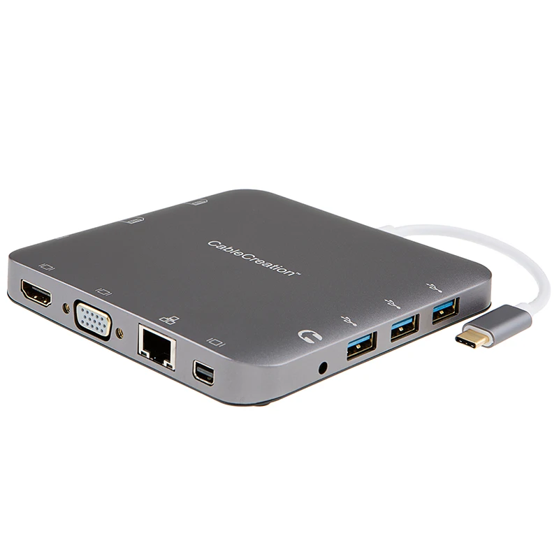 USB C к 3 0/HDMI 4K/VGA/Mini Display/Ethernet/стерео/SD карта/Micro SD карта типа концентратор HDMI VGA