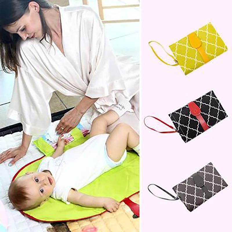

Newborn Diaper Changing Mat Toddler Foldable Waterproof Nappy Changing Pads Baby Multifunctional Portable Fashion Diapering Bag