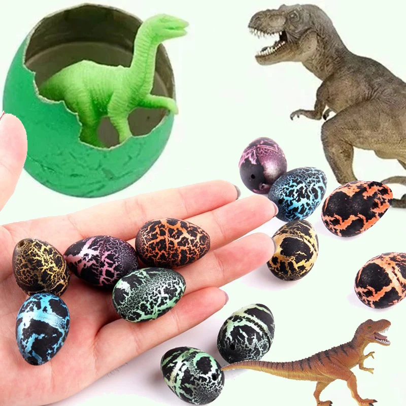 

10pcs/lot Dinosaur Eggs Action Figure Add Water Cracks Grow Growing Egg Hatching Growing Kids Education Toy