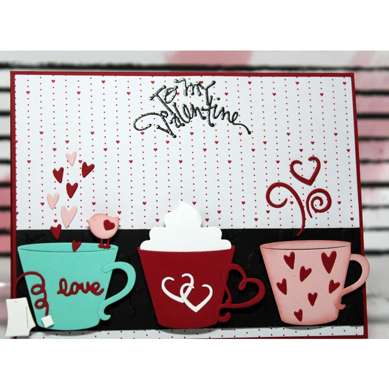Cards Making Cups Embossing Stencil Cutting Dies Photo Album Decor