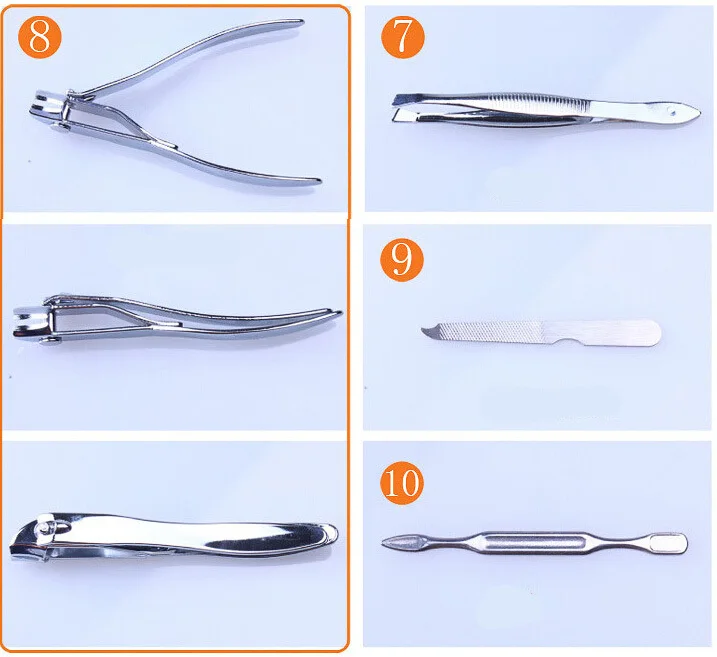 Модный кошелек с инструментами, 12шт инструментов для ногтей: маникюр, педикюр. Набор инструментов, все инструменты для маникюра, включают клипер, ножницы, пинцет, нож, и так далее