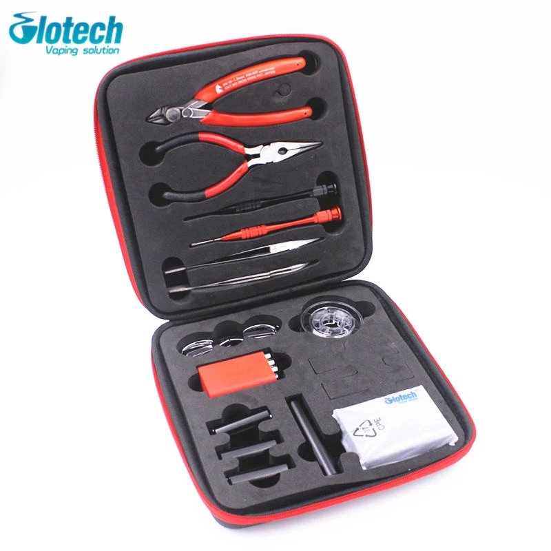 Glotech vape DIY tools kits coil jig ceramic tweezers resistance tester