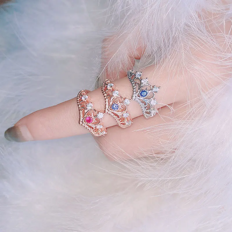 Женское кольцо на палец ZYR018 имитация кристалла розовое золото|jewelry loupe|jewelry fanjewelry
