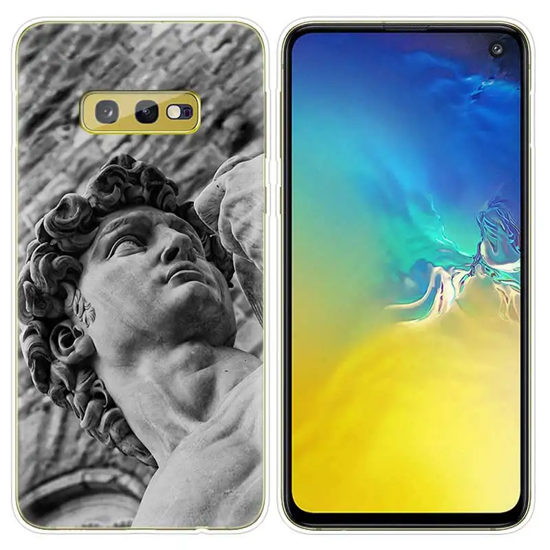 SK-006 Силиконовый чехол для samsung Galaxy S10 S10e S8 S9 J4 J6 A6 A8 плюс 5G M30 M20 M10 A50 A30 A10 крышка», «Микеланджело»/бронзовая скульптура эстет - Цвет: SK-006