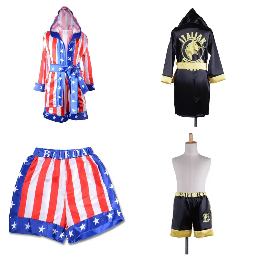 2019 Rocky Balboa Apollo Pelicula Boxeo Bandera Americana Cosplay