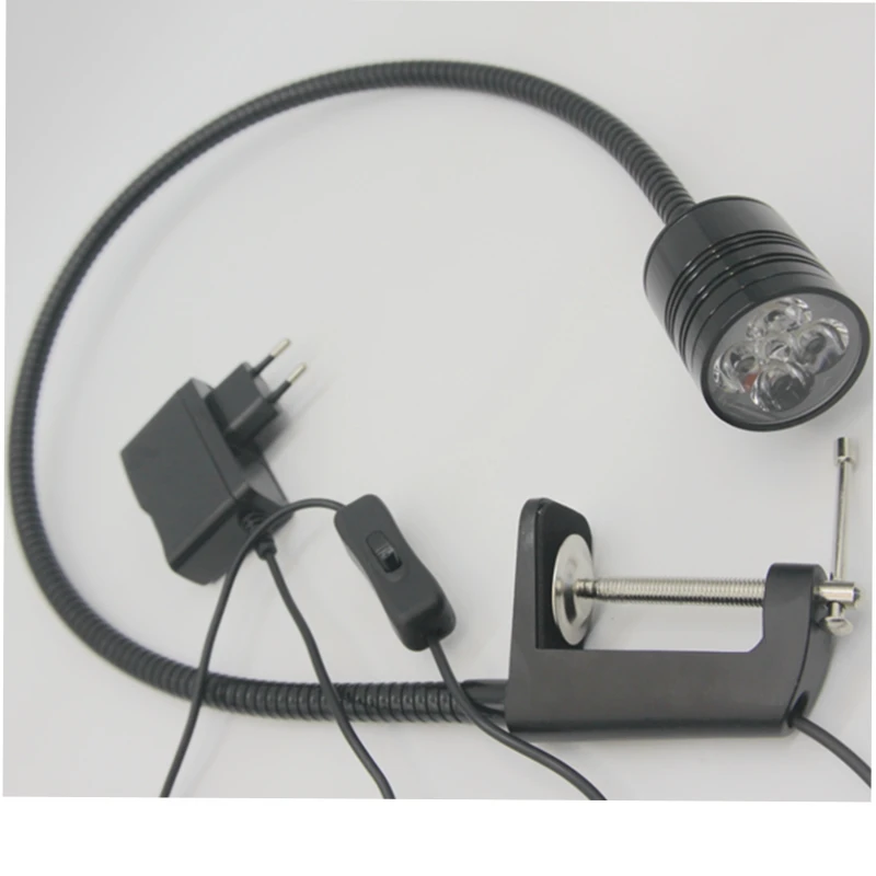 

5W Bright Led Flexible Pipe Work light Clamp To Dental Surgery Light Inspection Light With Plug free Shipping