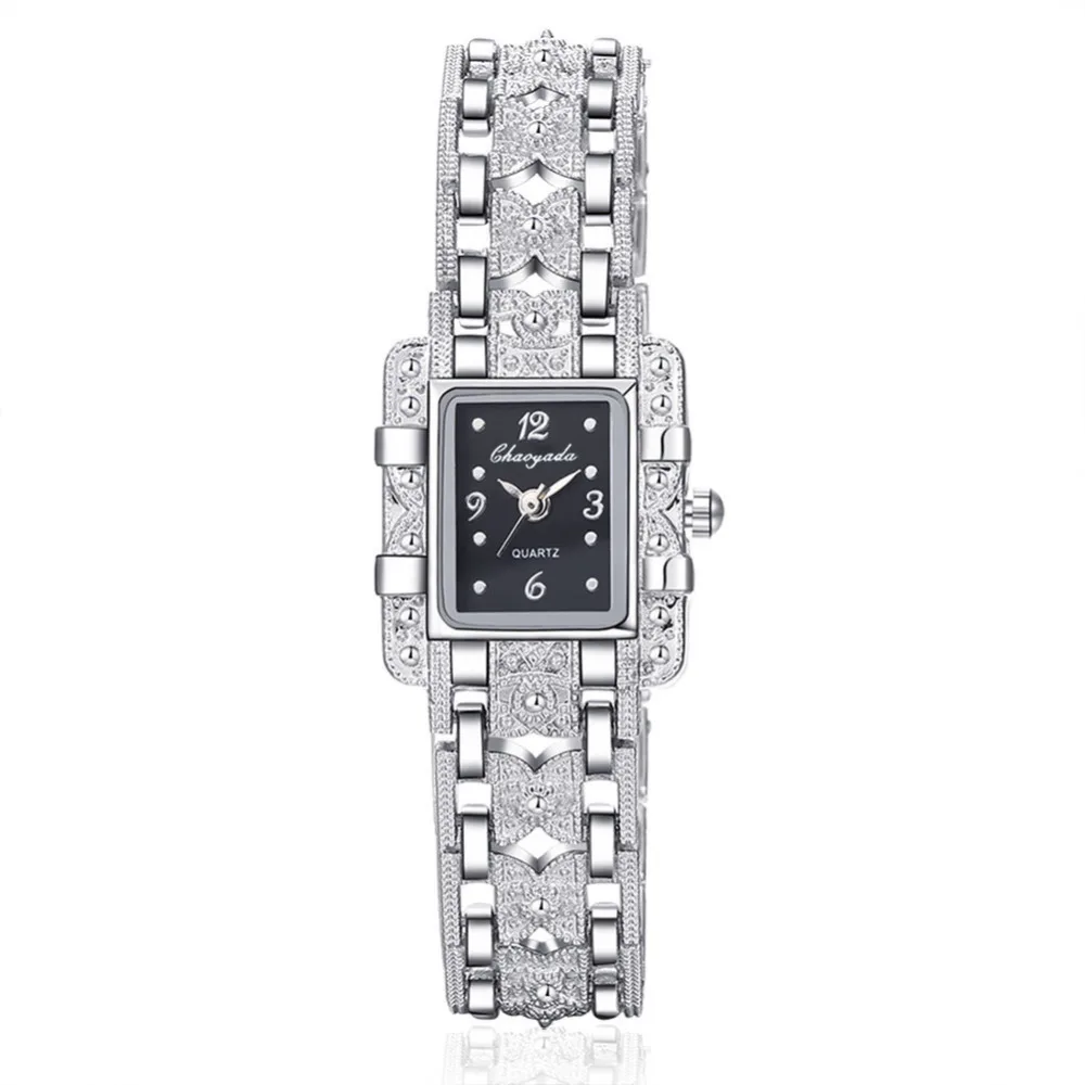 2019 new rectangular digital small dial stainless steel strap watch