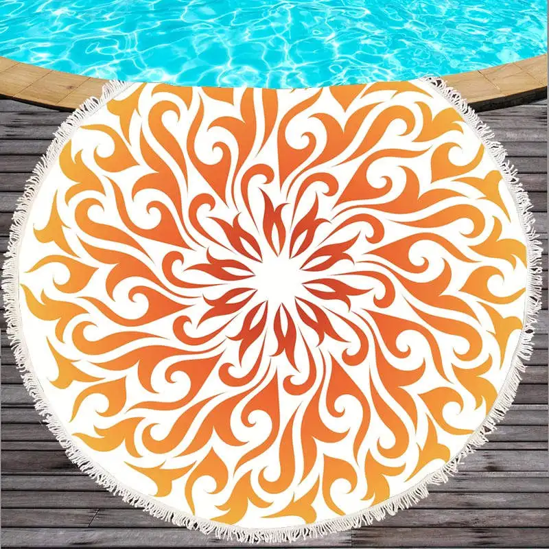 Богемные 150 см многофункциональные Женские Летние шифоновые шали круглый тип геометрические РЕТРО-полотенце для плавания пляж йога коврик GB023